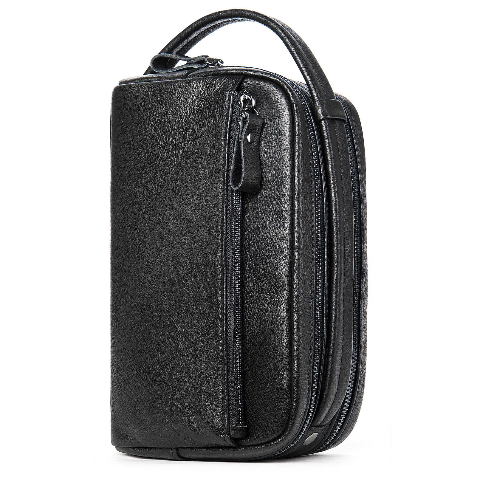 Барсетка чоловіча шкіряна Vintage Чорна