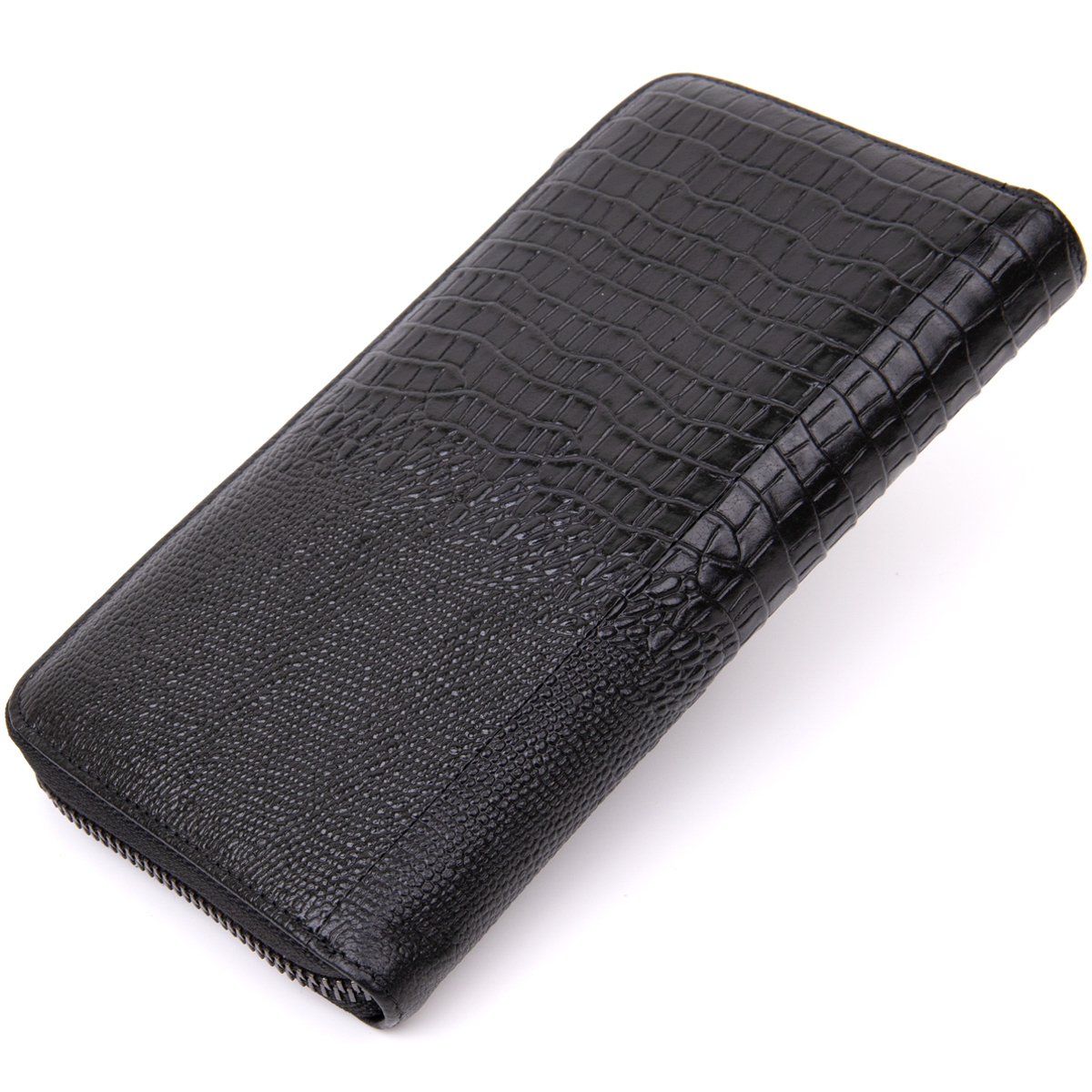 Клатч чоловічий під рептилію Vintage Чорний