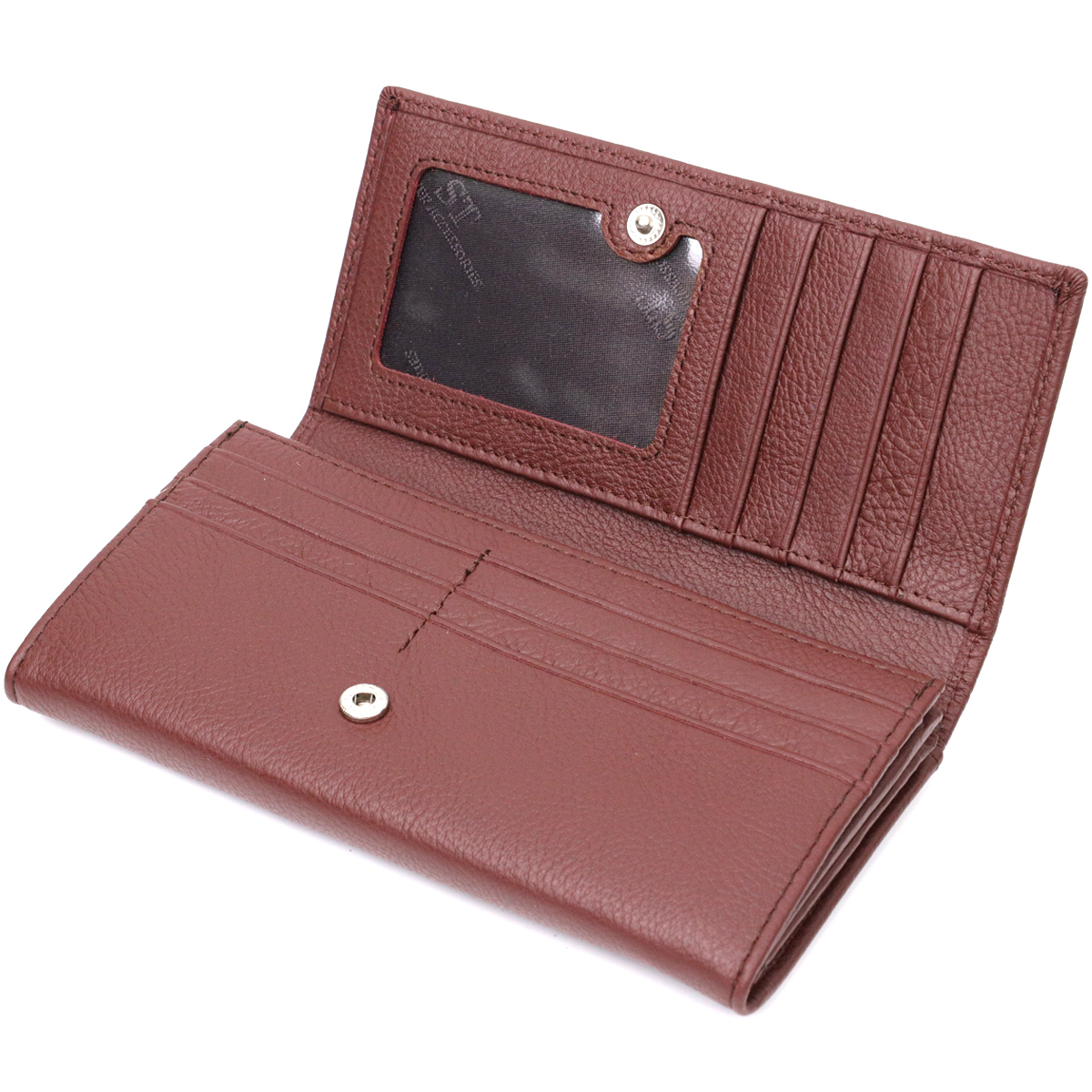 Практичний та жіночний гаманець із натуральної шкіри ST Leather Бордовий