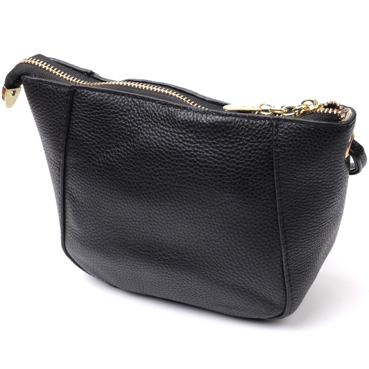 Маленькая сумка через плечо из натуральной кожи Vintage Черный