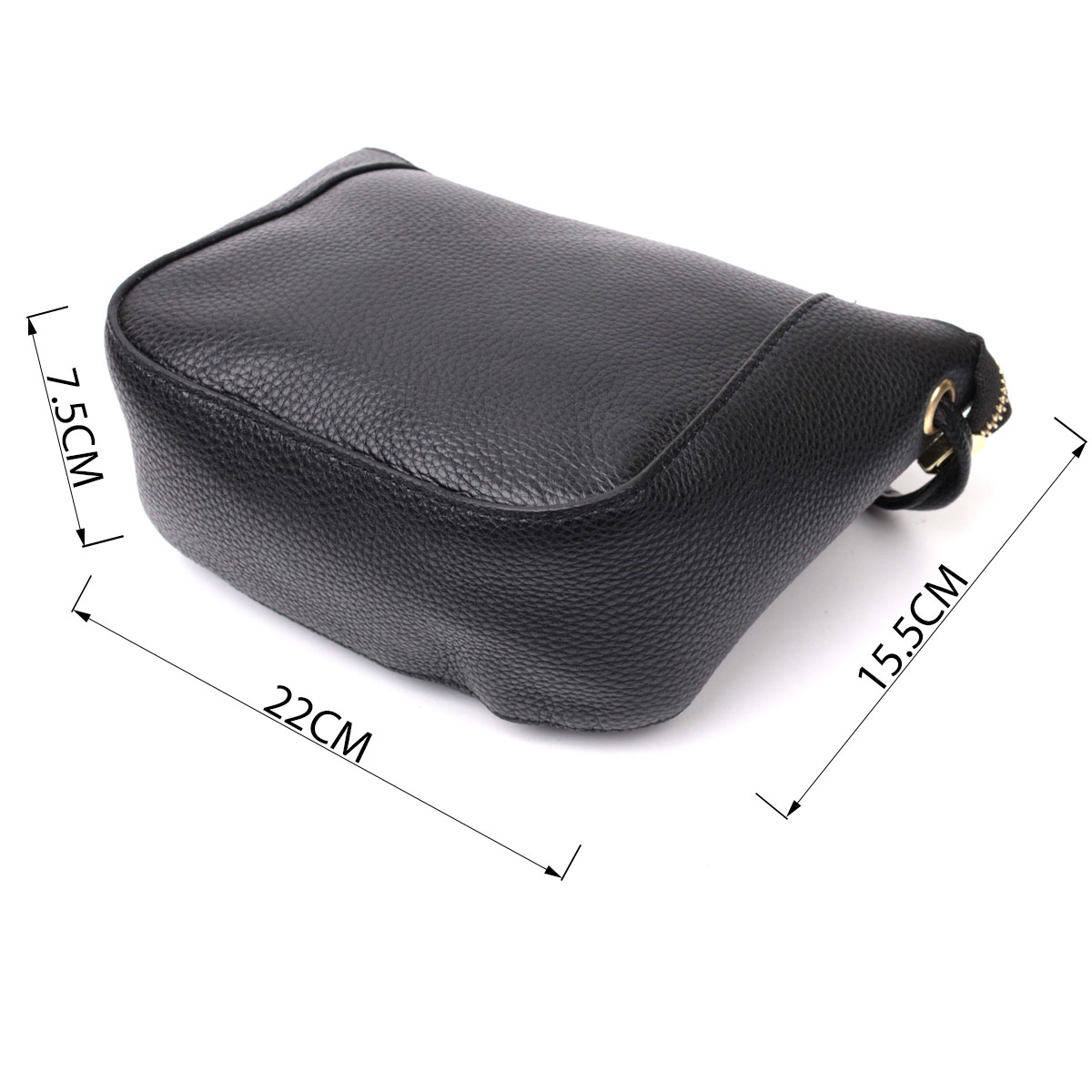 Маленькая сумка через плечо из натуральной кожи Vintage Черный