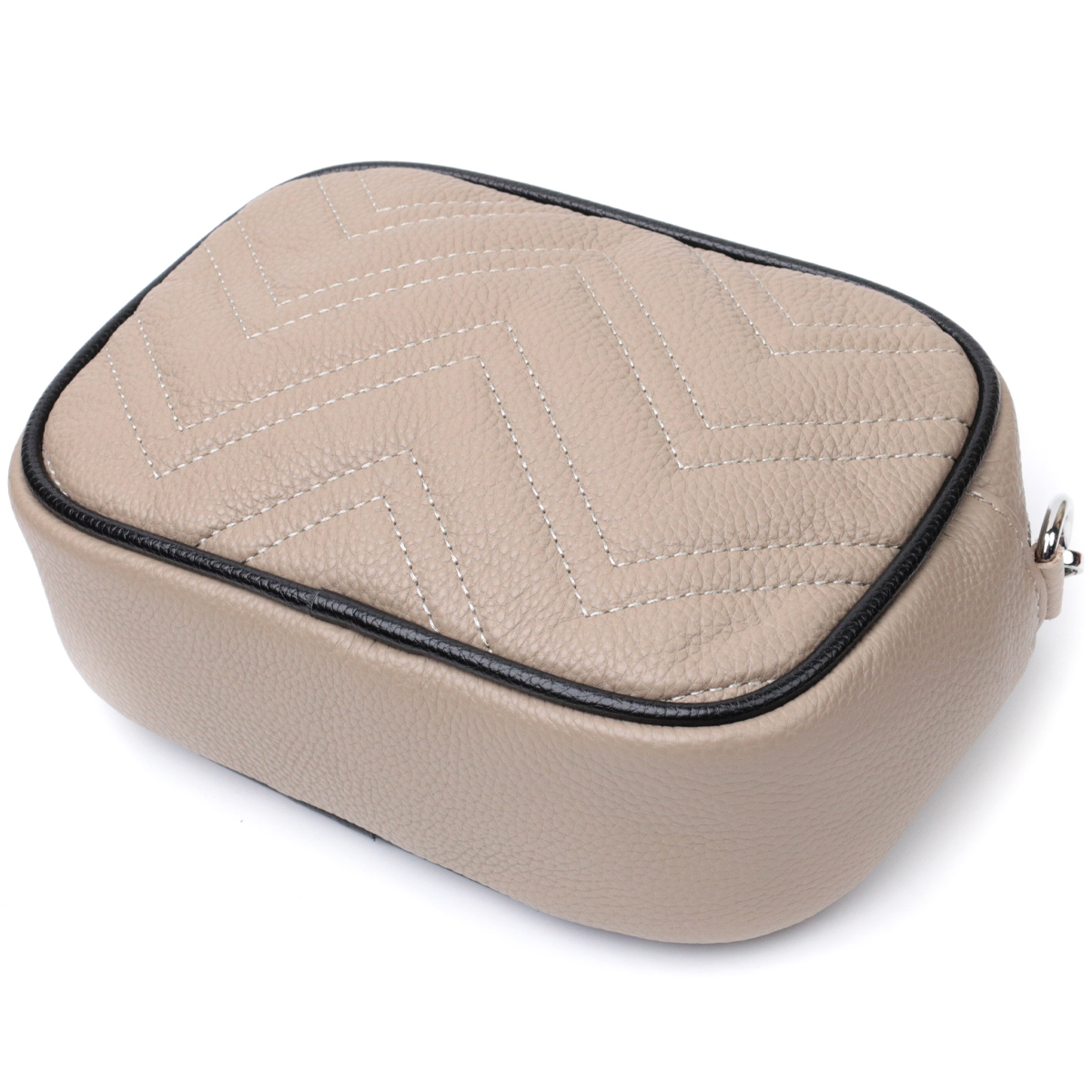 Жіноча вечірня сумка на ланцюжці з натуральної шкіри Vintage Бежева