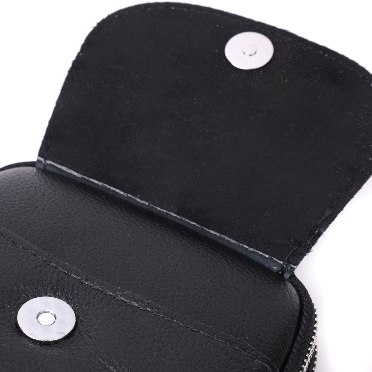 Вертикальна невелика сумка для жінок на два відділення з натуральної шкіри Vintage Чорна