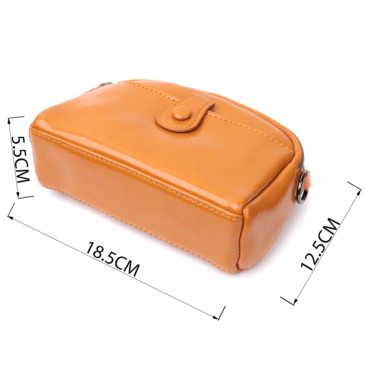 Жіноча шкіряна сумка з глянсовою поверхнею Vintage Помаранчевий