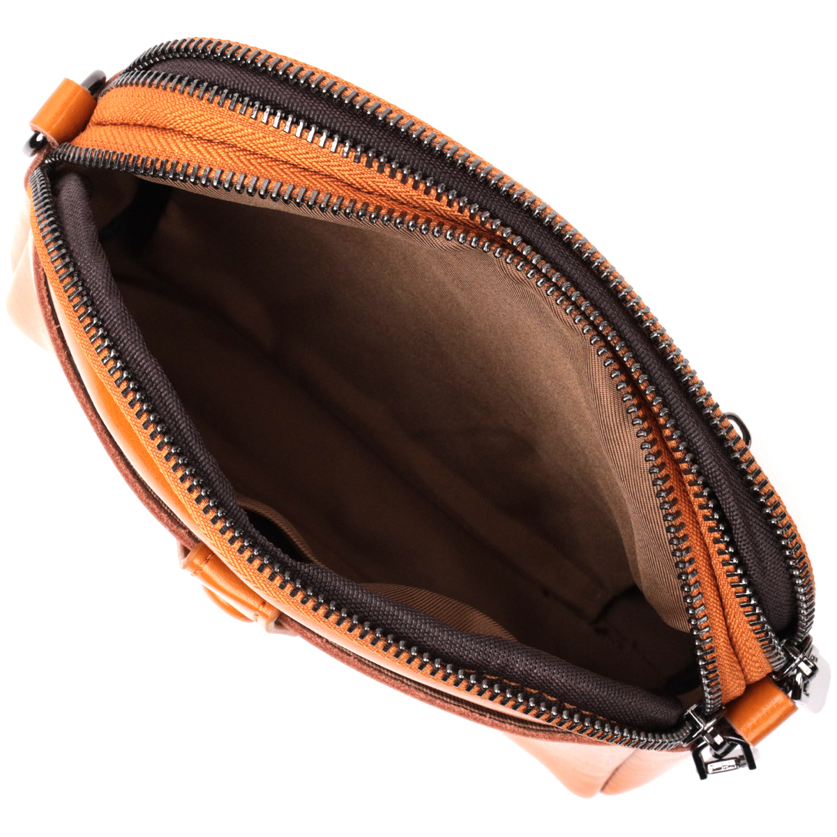 Жіноча шкіряна сумка з глянсовою поверхнею Vintage Помаранчевий