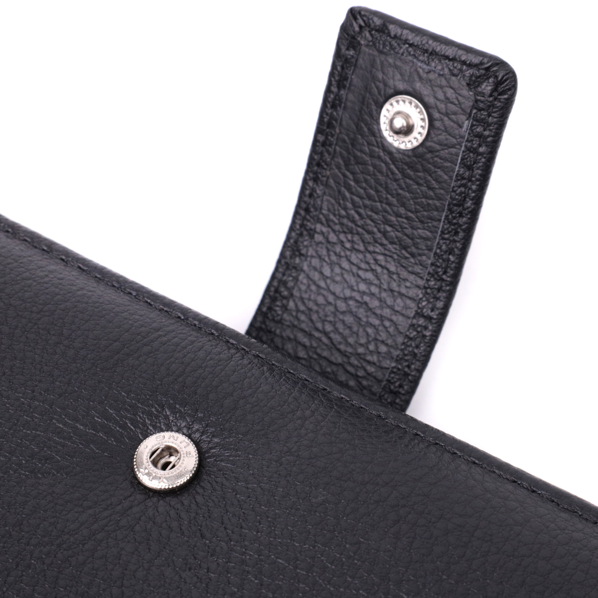 Жіночий шкіряний гаманець для карток купюр та монет ST Leather Чорний