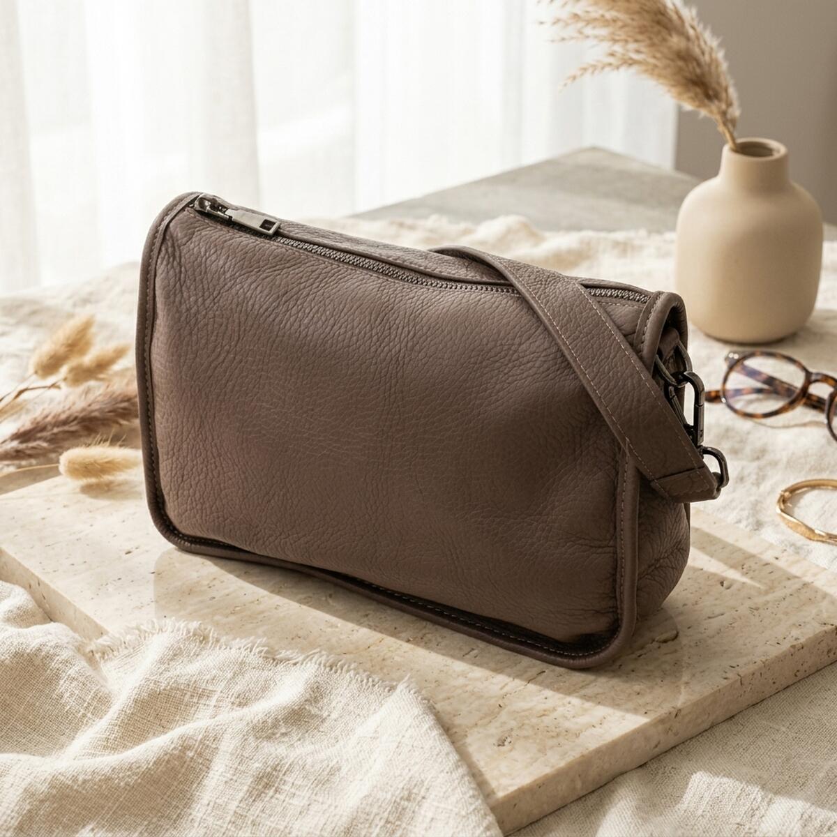 Жіноча сумка на плече із натуральної шкіри Vintage Коричневий