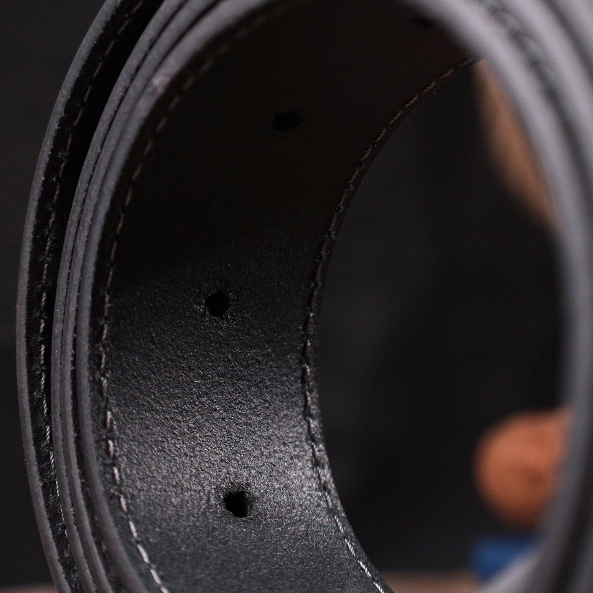 Чоловічий ремінь під джинси з класичною пряжкою з натуральної шкіри GRANDE PELLE Чорний