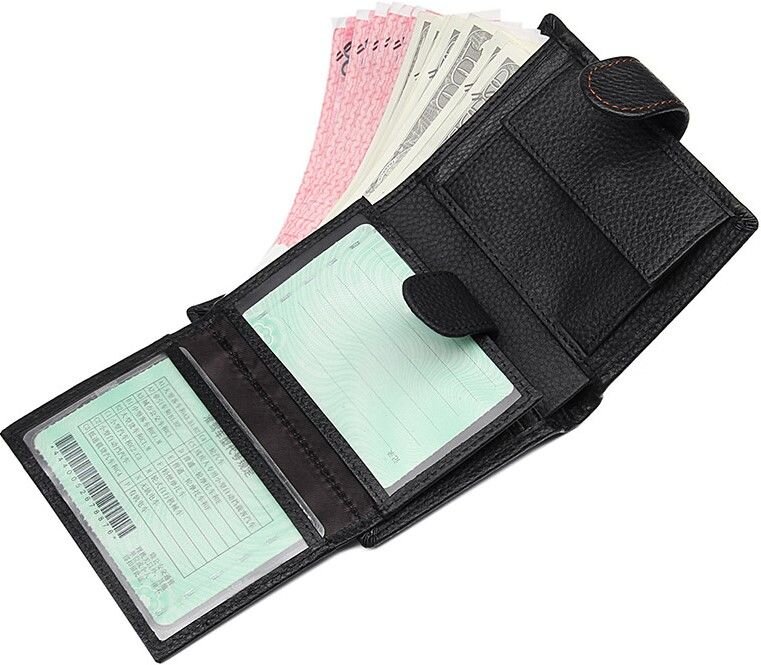 Гаманець чоловічий Vintage шкіряний Чорний