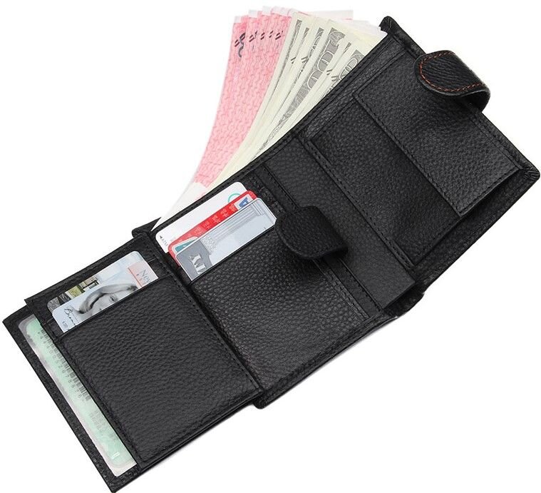 Гаманець чоловічий Vintage шкіряний Чорний