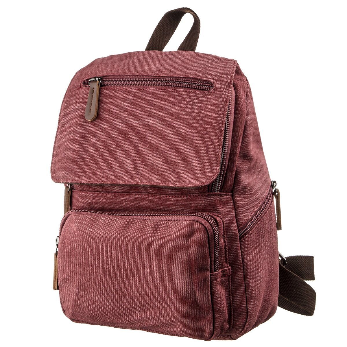 Компактний жіночий текстильний рюкзак Vintage Малиновий