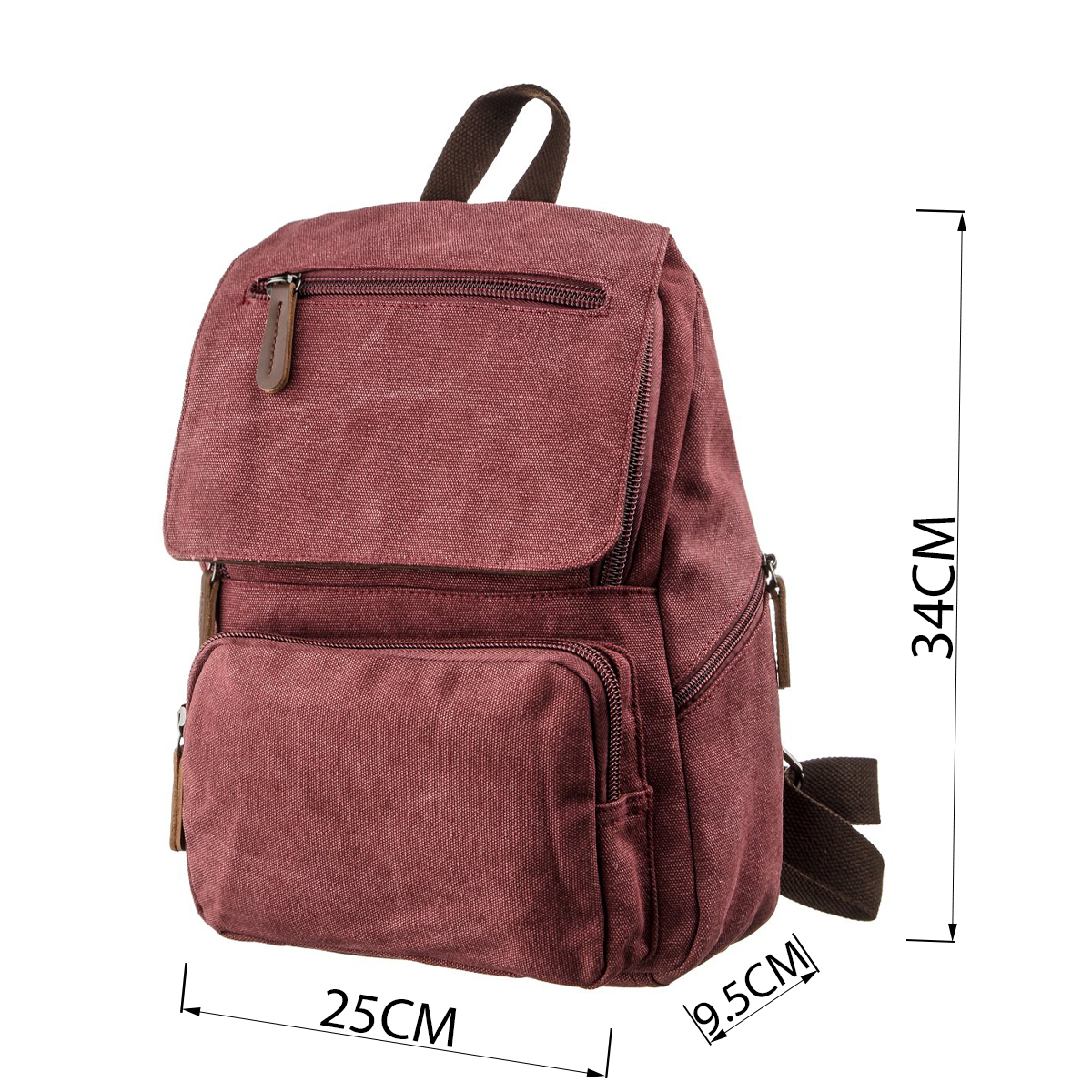 Компактний жіночий текстильний рюкзак Vintage Малиновий