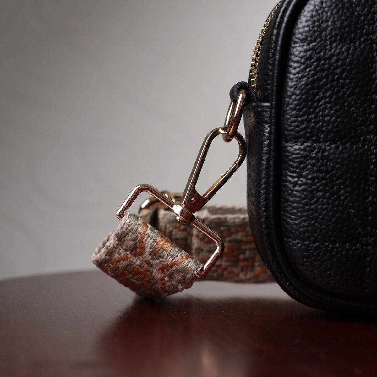 Жіноча стьобана сумка з натуральної шкіри Vintage Чорна