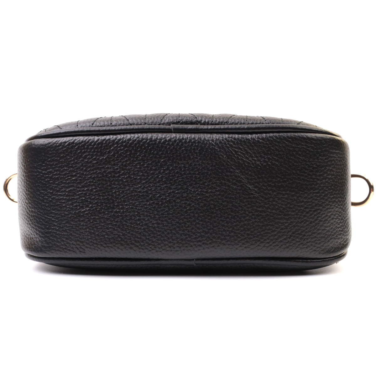 Жіноча стьобана сумка з натуральної шкіри Vintage Чорна