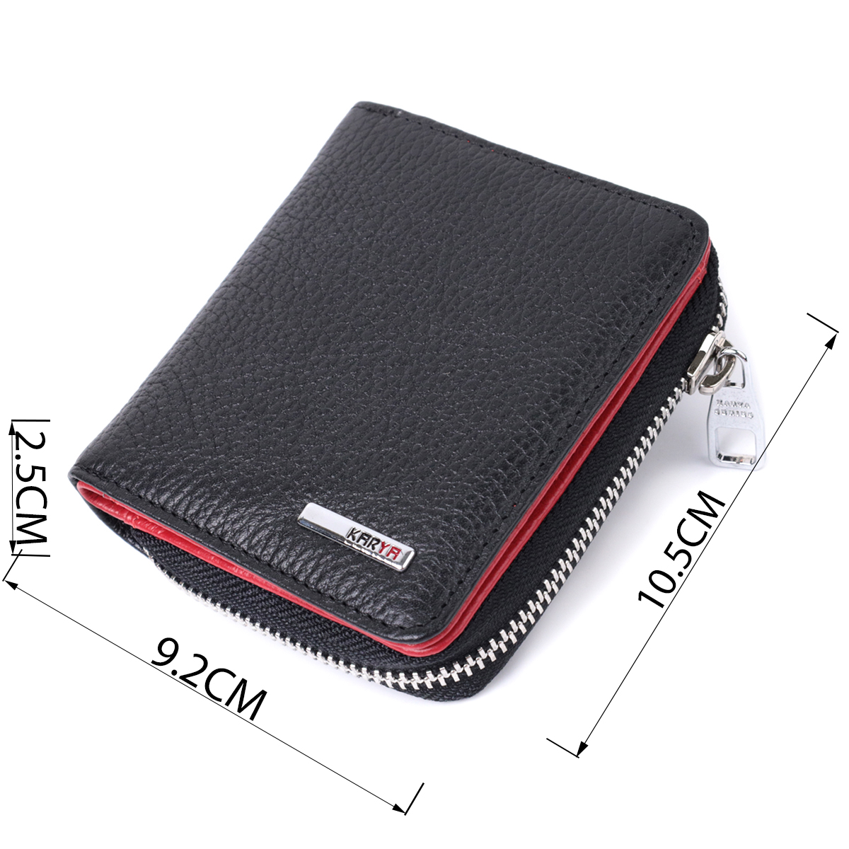 Невеликий жіночий гаманець із монетницею з натуральної шкіри KARYA Чорний