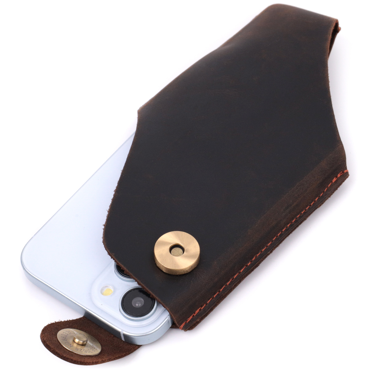 Оригінальний чохол для телефону з натуральної шкіри Vintage sale_ Коричневий