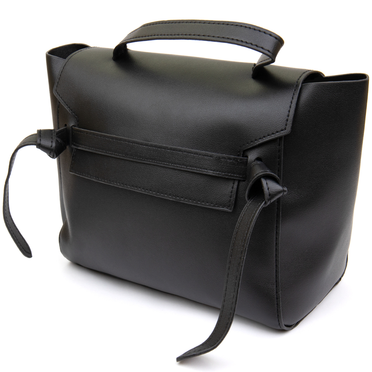 Сумка с клапаном из кожзаменителя Vintage sale_ Черная