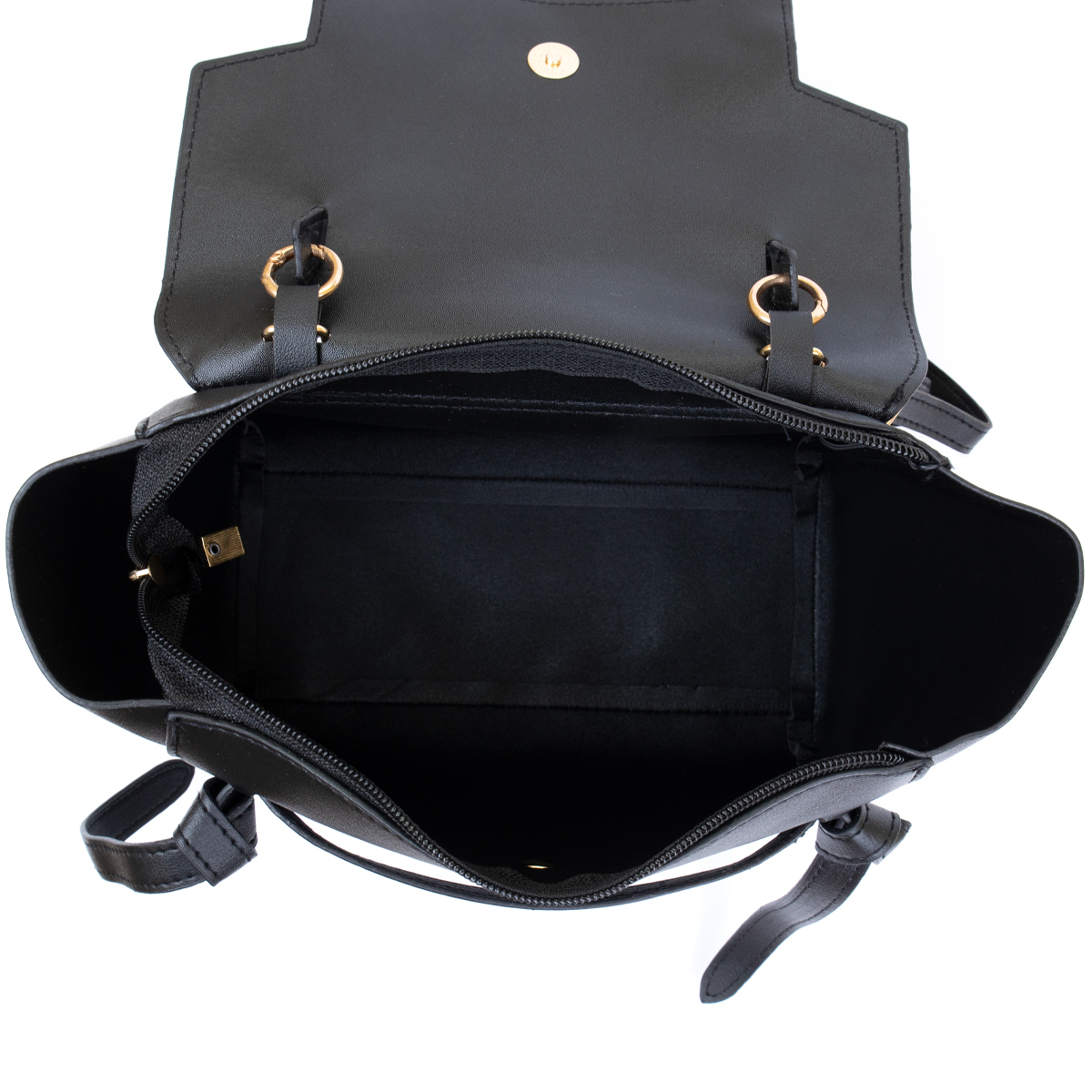 Сумка с клапаном из кожзаменителя Vintage sale_ Черная