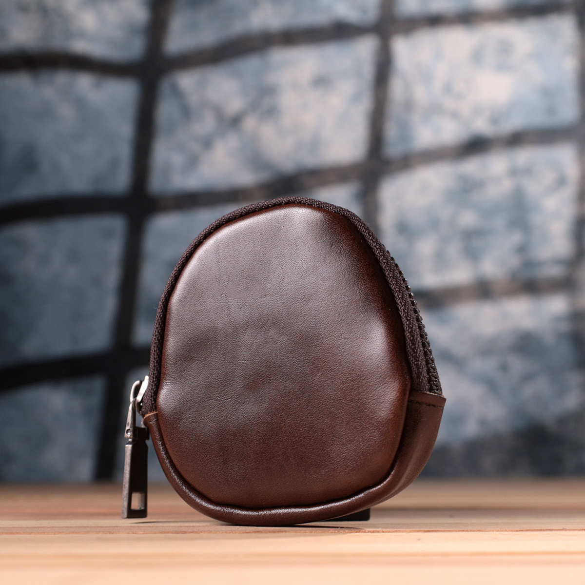 Невеликий гаманець для монет із натуральної шкіри Vintage sale_ Коричневий