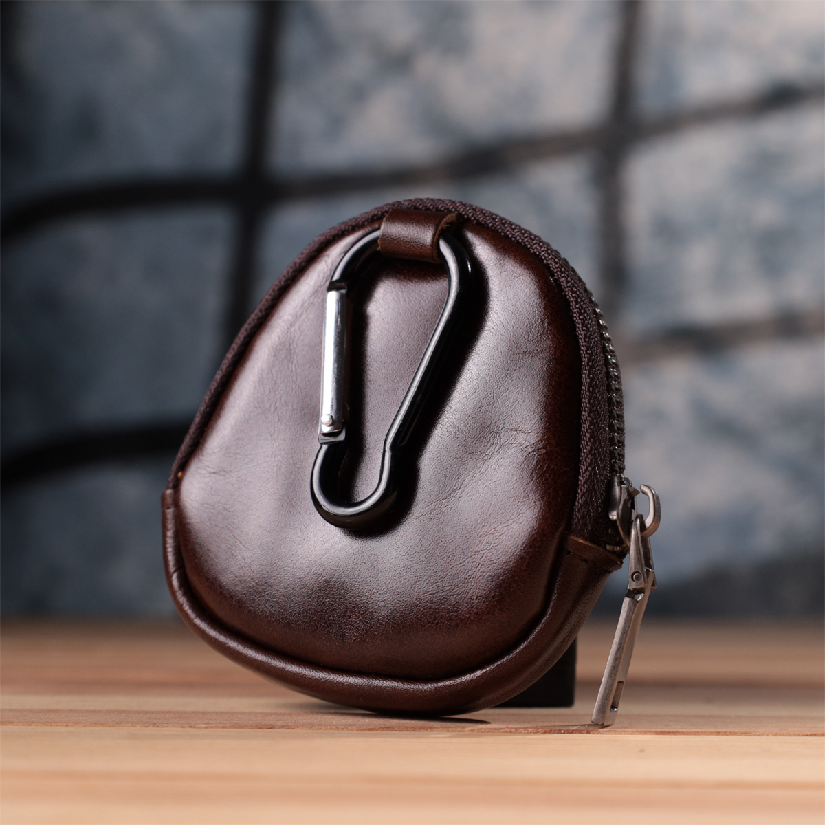 Невеликий гаманець для монет із натуральної шкіри Vintage sale_ Коричневий