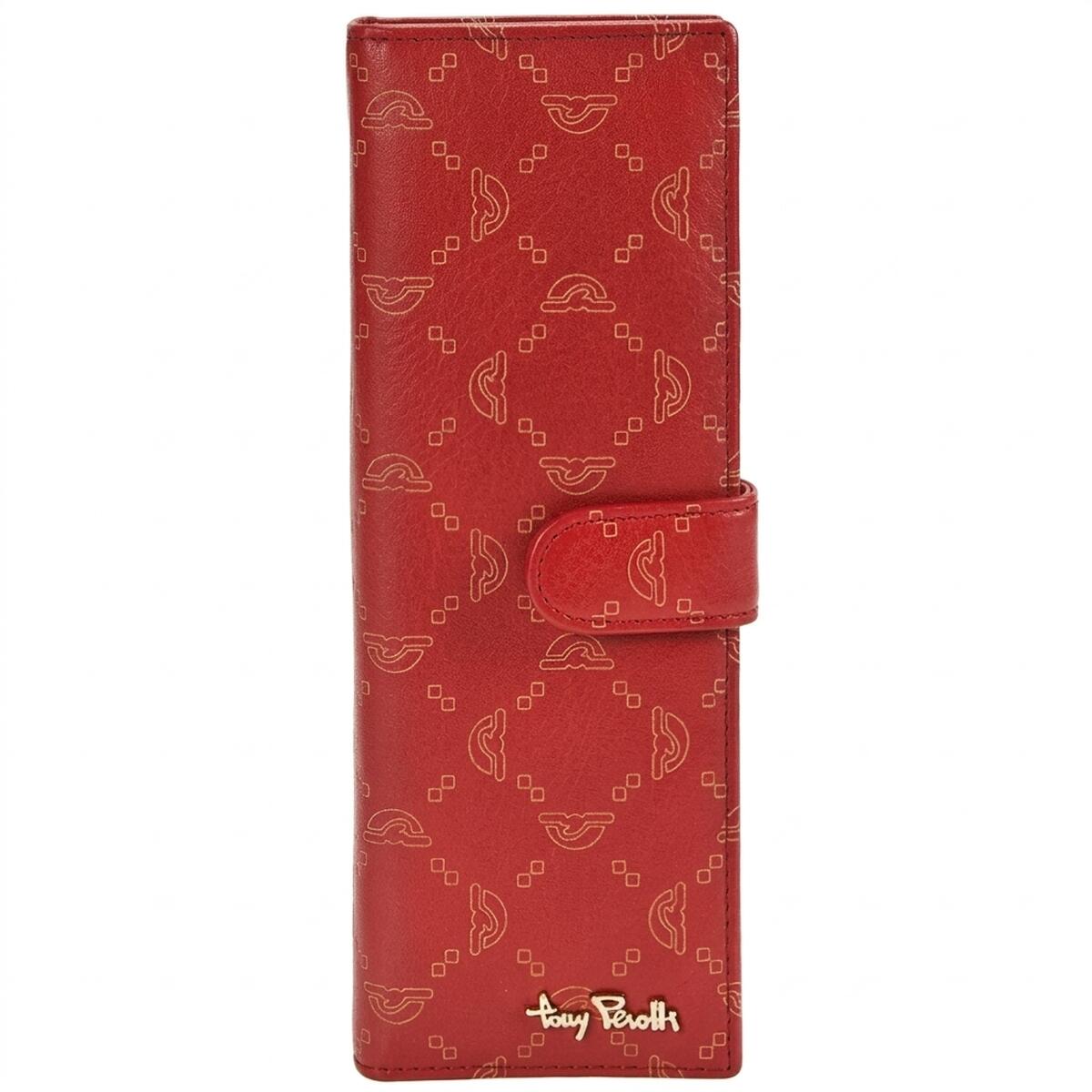 Визитница на кнопке Tony Perotti Luxury rosso () Красная