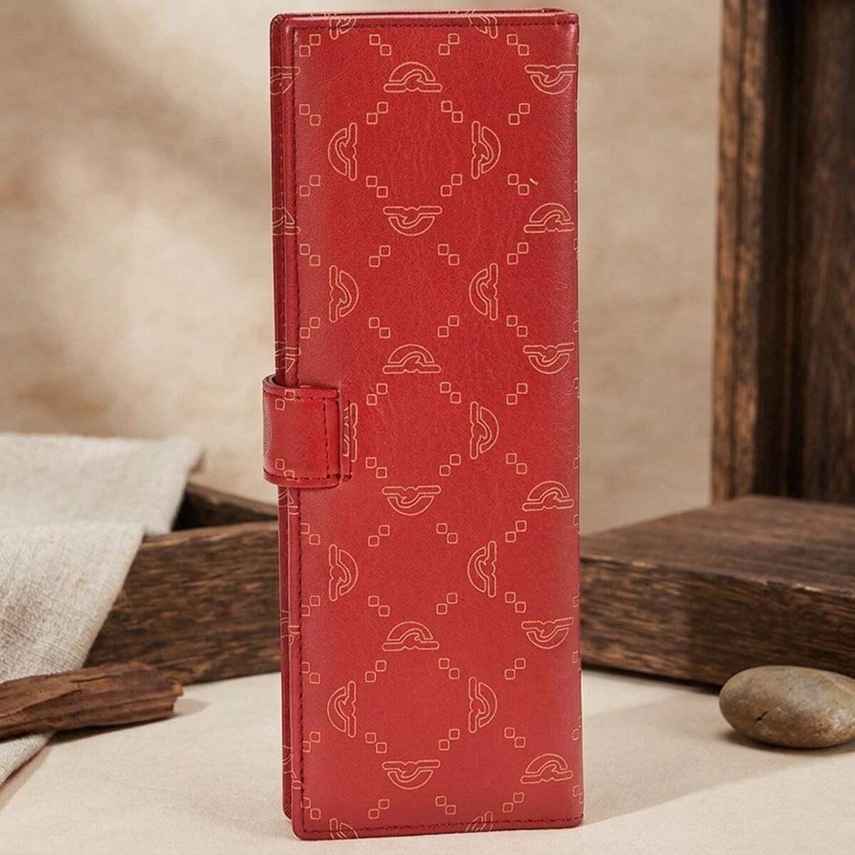 Визитница на кнопке Tony Perotti Luxury rosso () Красная
