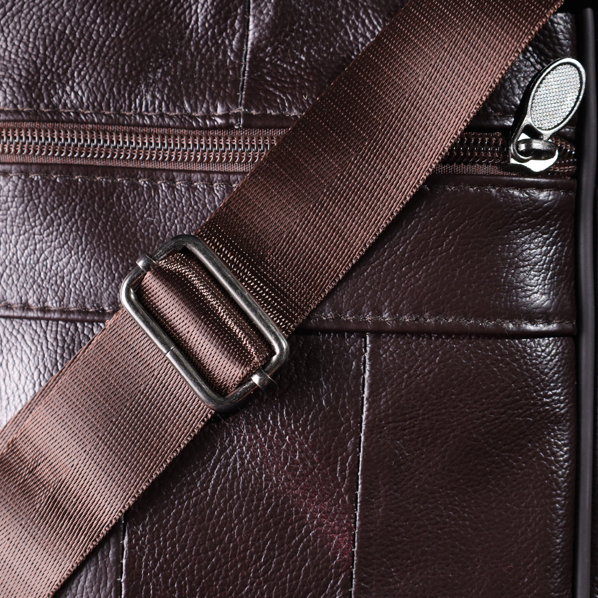 Небольшая вертикальная сумка с ручкой для мужчин из натуральной кожи Vintage Коричневый