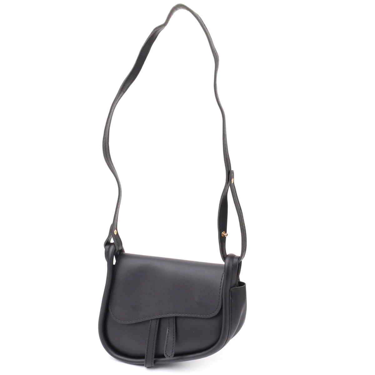 Женская сумка седло из качественной экокожи Vintage sale_ Черный