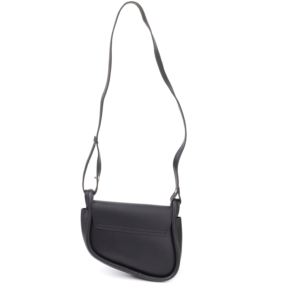 Женская сумка седло из качественной экокожи Vintage sale_ Черный