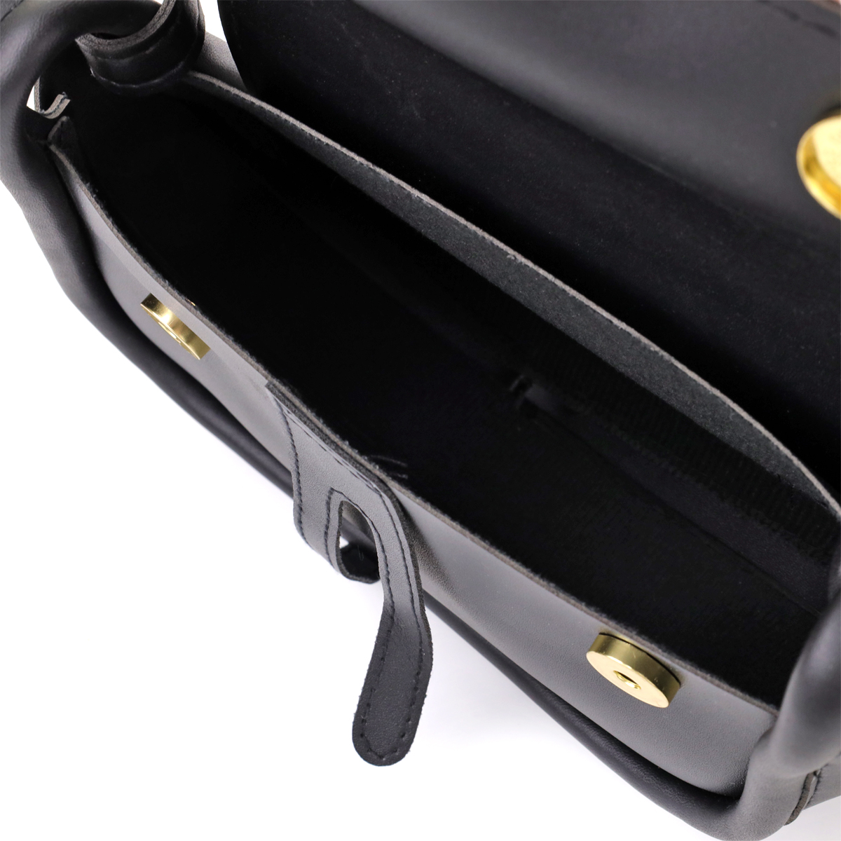 Женская сумка седло из качественной экокожи Vintage sale_ Черный