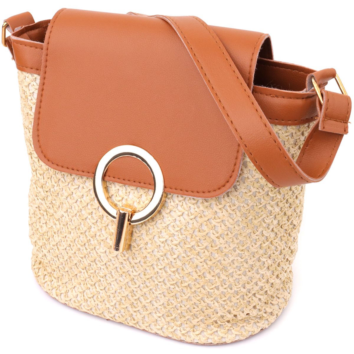 Літня сумка з якісного текстилю Vintage sale_ Коричневий