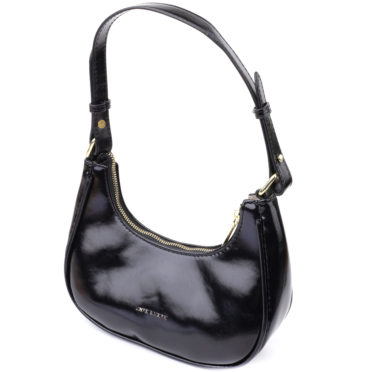 Лакированная женская сумка на плечо из экокожи Vintage sale_ Черный