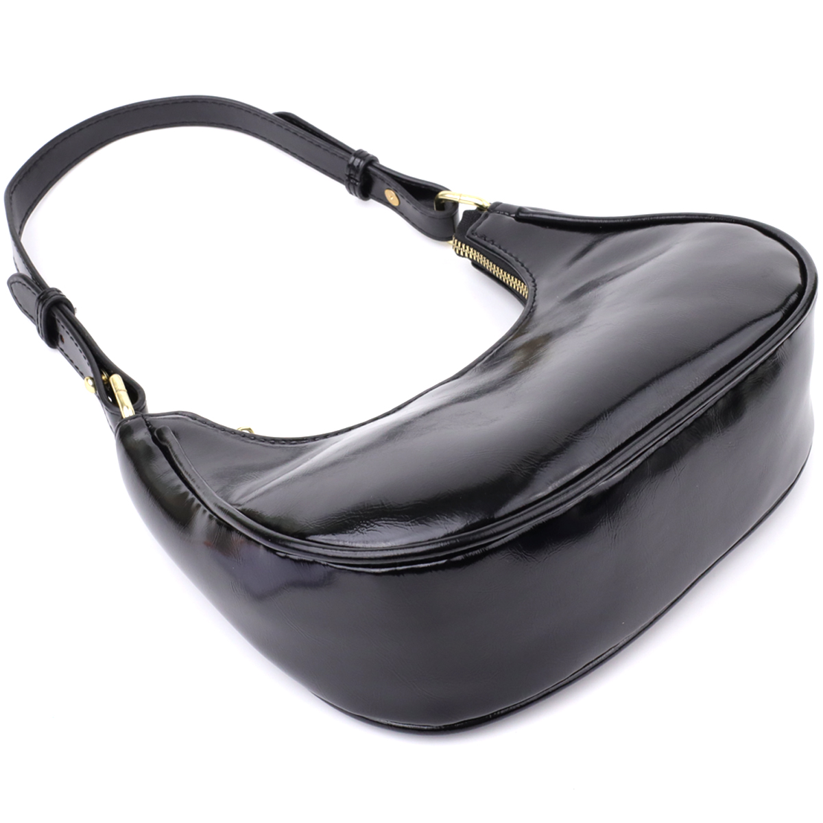 Лакированная женская сумка на плечо из экокожи Vintage sale_ Черный