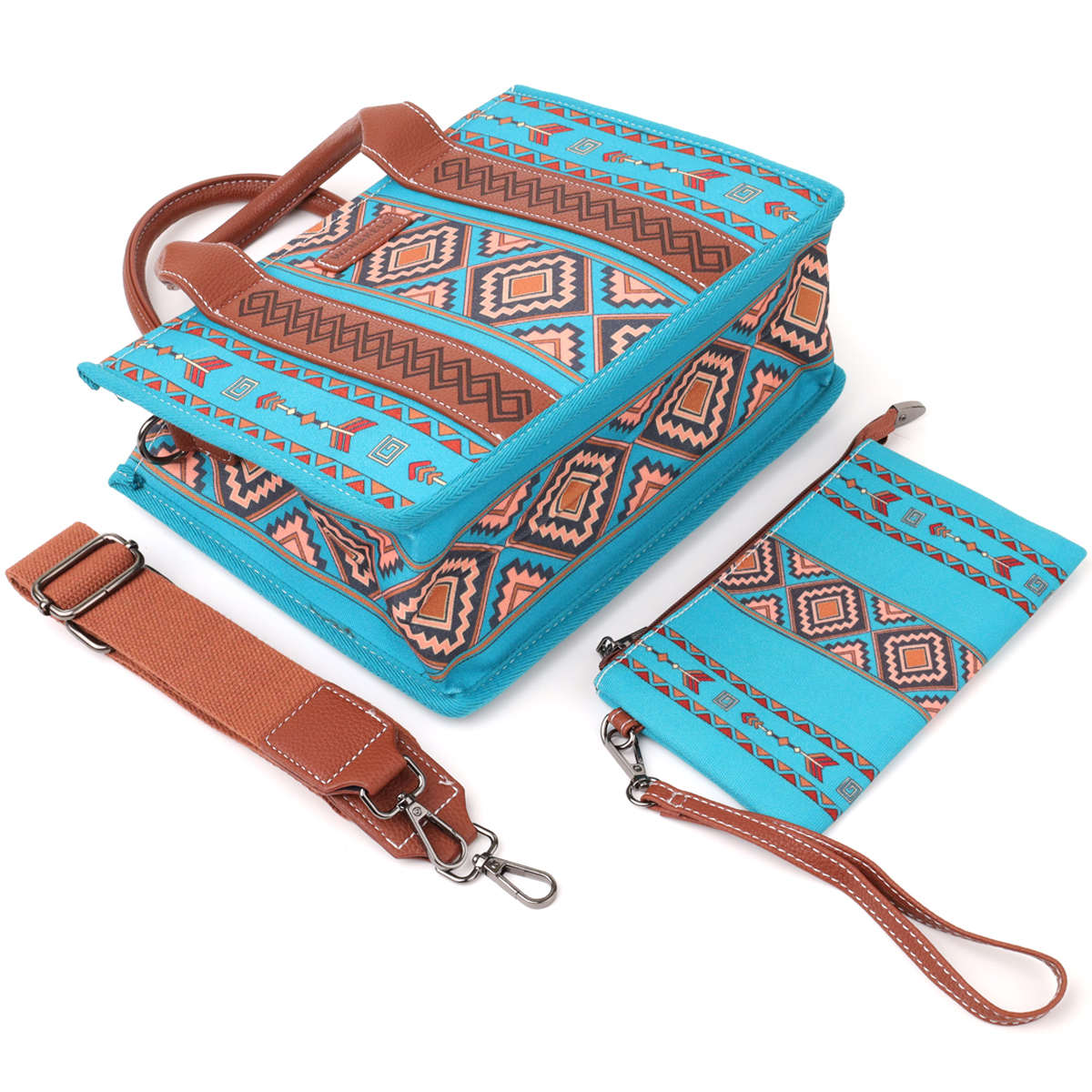 Красочная женская сумка из текстиля Vintage sale_ Разноцветный