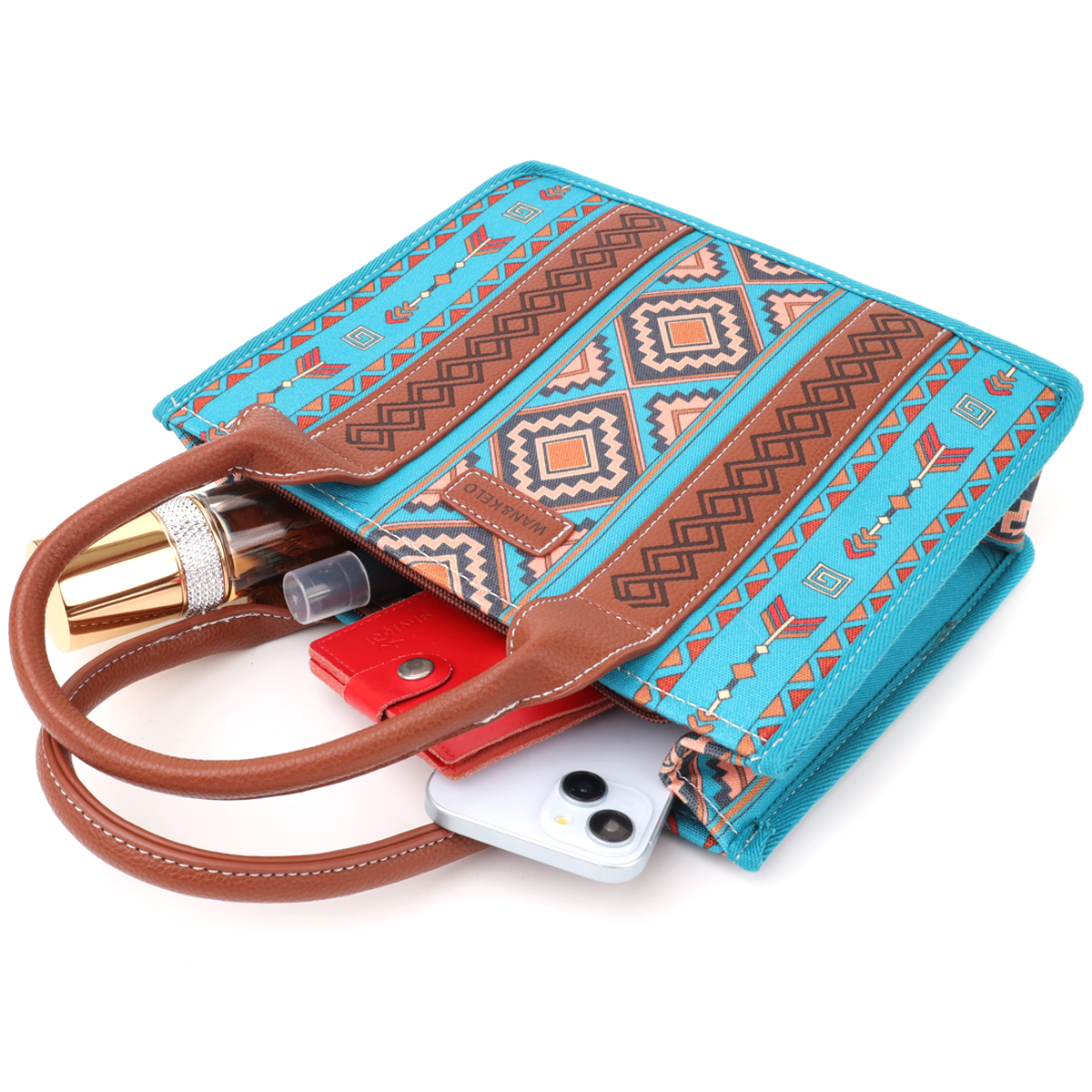 Красочная женская сумка из текстиля Vintage sale_ Разноцветный