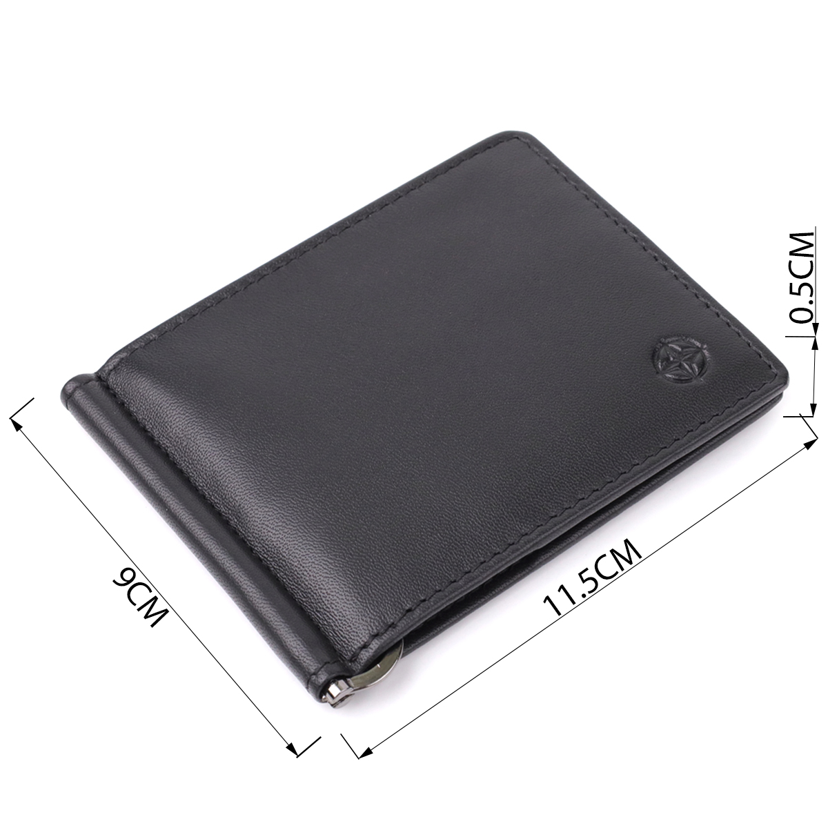 Затискач для грошей з м'якої натуральної шкіри Tony Perotti _ ( nero) Чорний