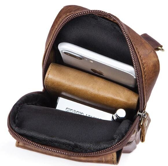 Сумка маленька чоловіча шкіряна Vintage Руда