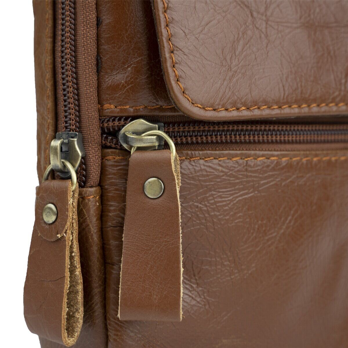 Сумка маленька чоловіча шкіряна Vintage Руда