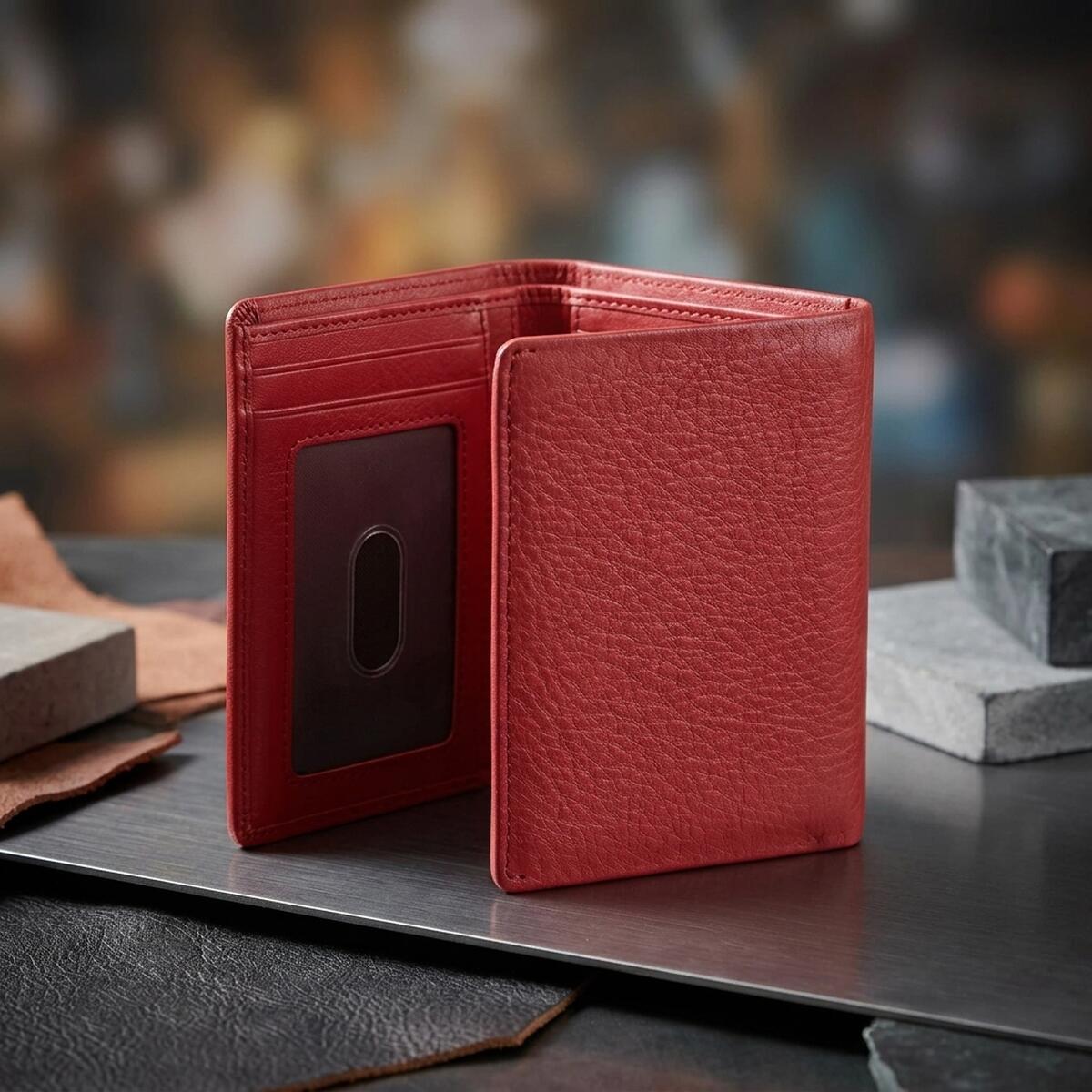 Женский кошелек Tony Perotti из зернистой кожи New Contatto rosso () Красный
