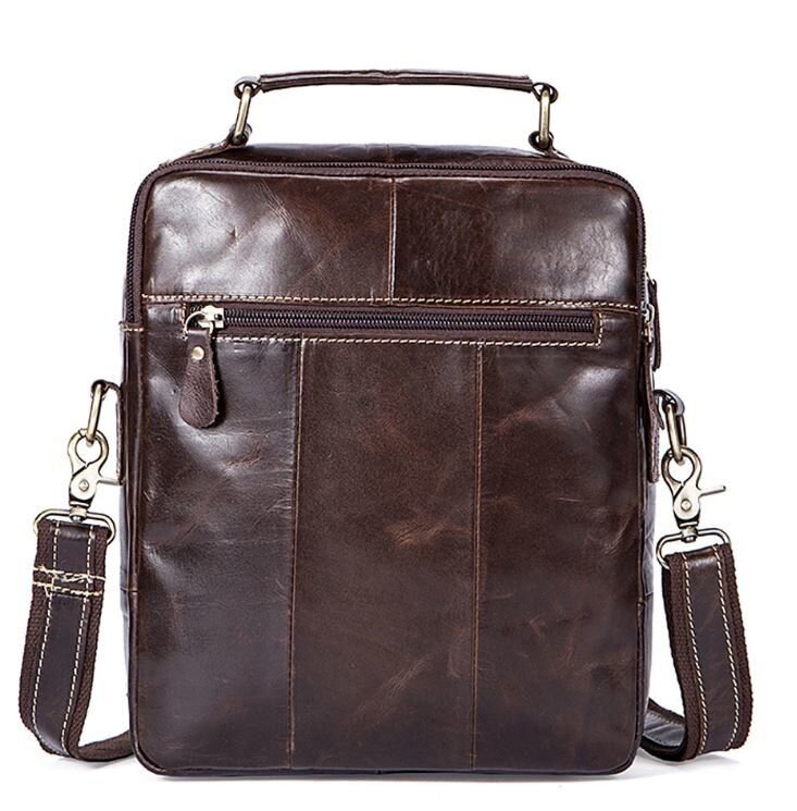 Сумка мужская гладкая Vintage Коричневая