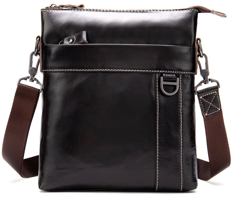 Сумка мужская из кожи Vintage Коричневая