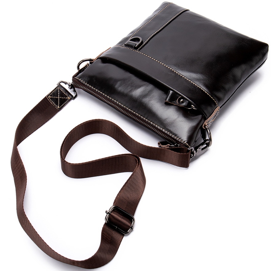 Сумка мужская из кожи Vintage Коричневая