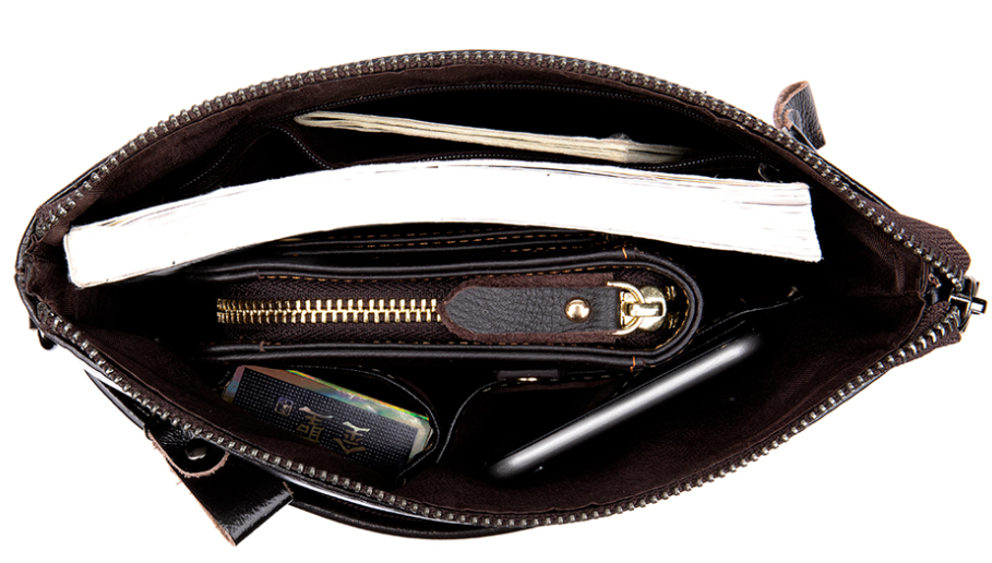 Сумка мужская из кожи Vintage Коричневая