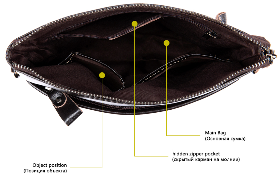 Сумка мужская из кожи Vintage Коричневая