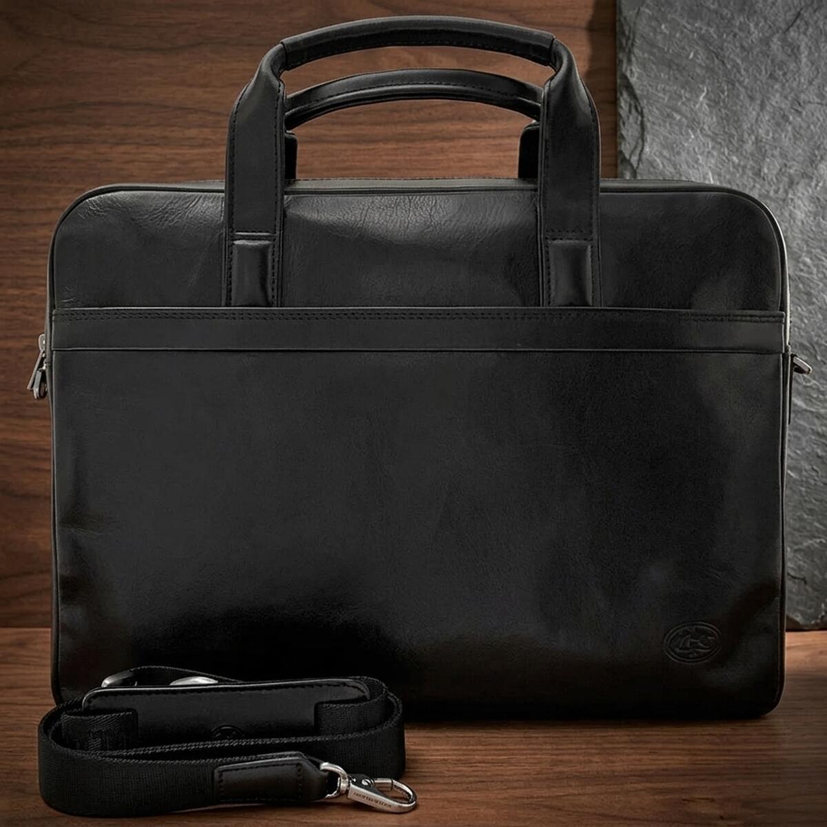Чоловічий портфель з натуральної шкіри Tony Perotti Italico G- () Чорний