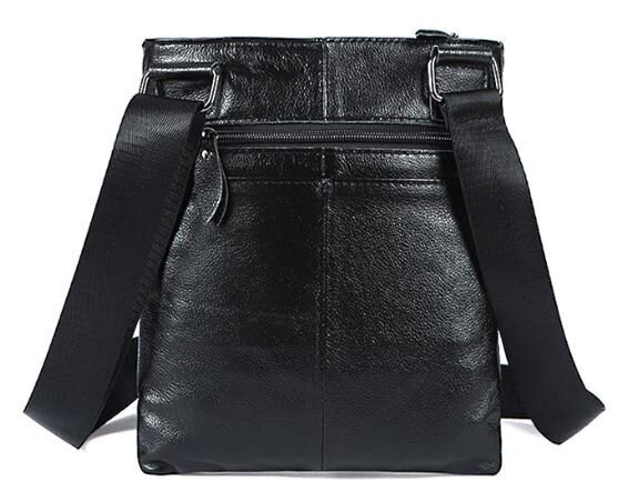 Сумка чоловіча шкіряна Vintage Чорна матова