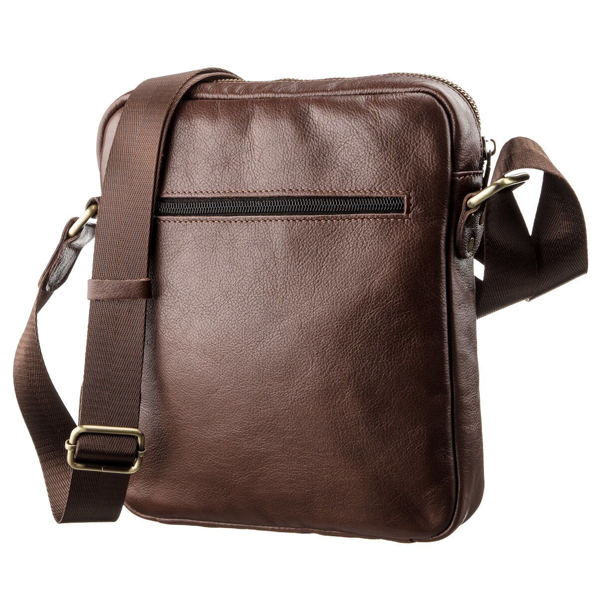 Мужская кожаная сумка SHVIGEL Коричневая
