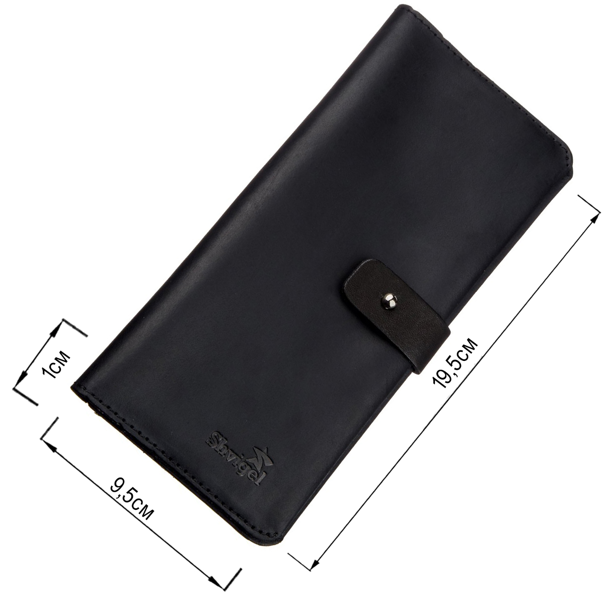 Гаманець чоловічий з вінтажної шкіри SHVIGEL Чорний