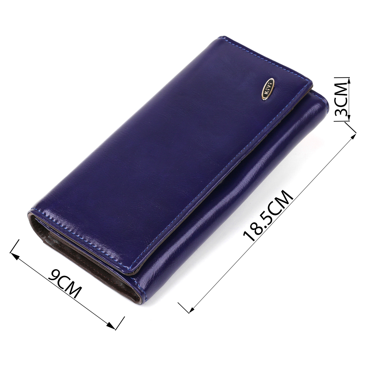 Кошелек женский из гладкой экокожи KIVI Синий