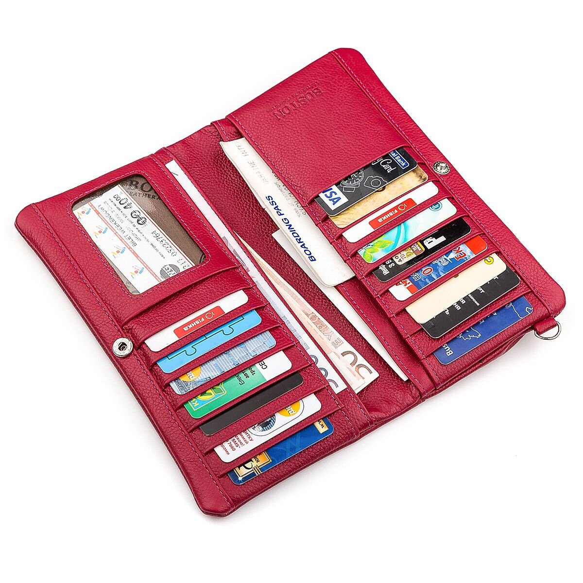 Кошелек женский Boston (B) кожа Бордовый